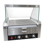 ASADOR DE SALCHICHAS PARA HOT DOG DE 9 RODILLOS CON CALENTADOR
