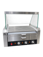 ASADOR DE SALCHICHAS PARA HOT DOG DE 9 RODILLOS CON CALENTADOR